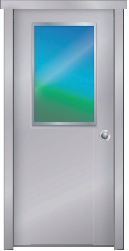 Light Commercial Half Lite Door